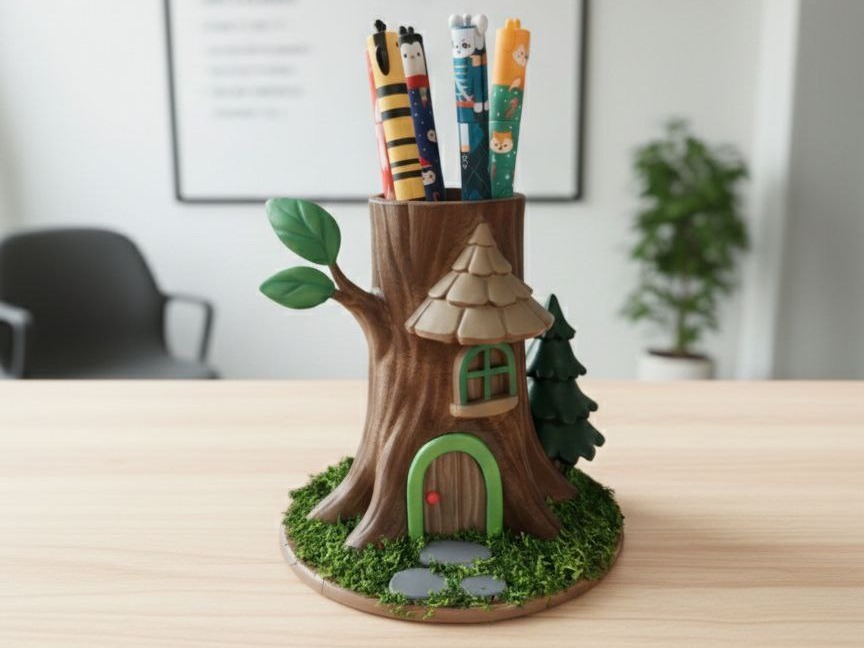 Fairy House Pen Holder