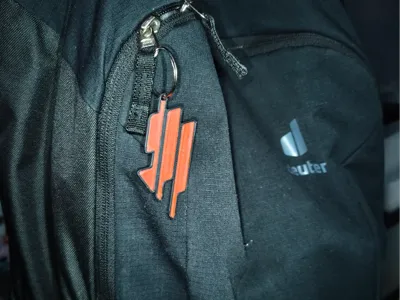 Skrillex keychain (new logo)
