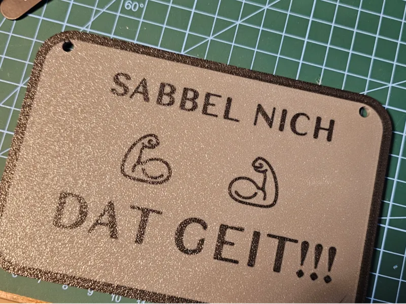 Schild Sabbel Nich