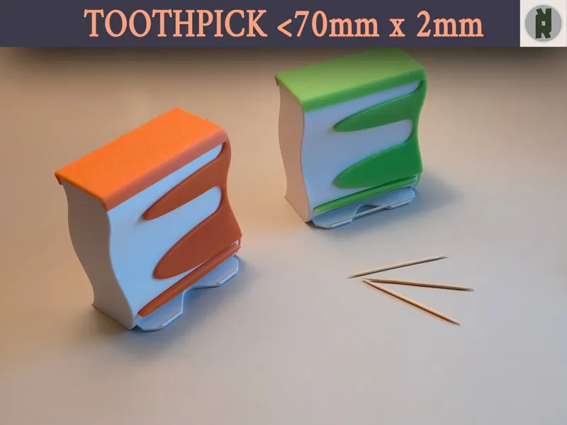 Wavy toothpick dispenser