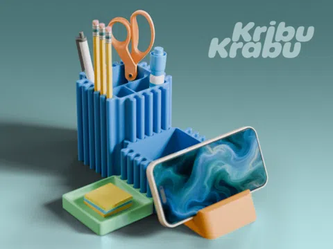 Organizador: Modular Destop Organizer "Kribu-Krabu" — referencia de MakerWorld