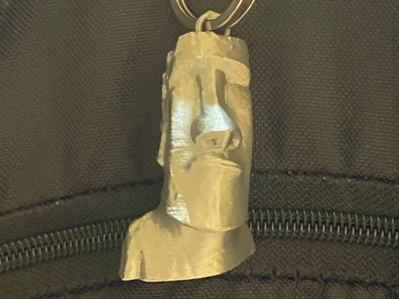 Easter Island Moai Keychain