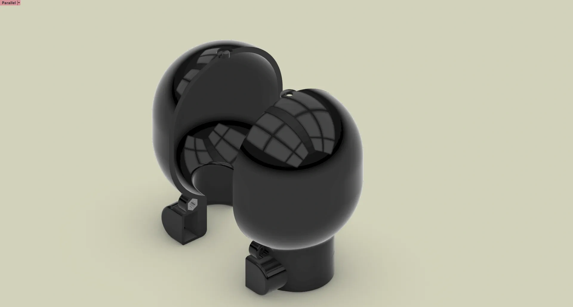Miniatura 3 do modelo 3D 球形手铐升级版