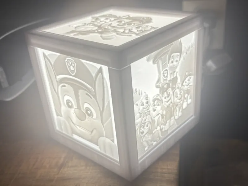 paw patrol lithophane box