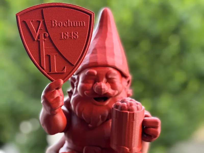 VfL Bochum Gartenzwerg mit Bierkrug