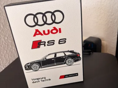 Audi RS6 Lightbox – with RS6 Avant Silhouette