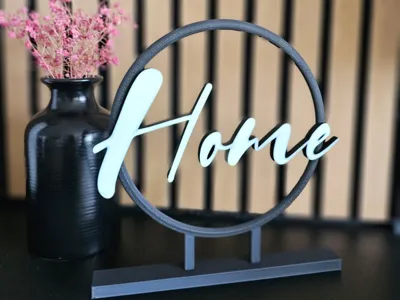 Minimalist "Home" Sign
