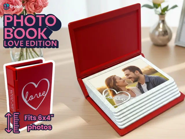 Valentine Love Photo Book – 4x6" Photo Album x12