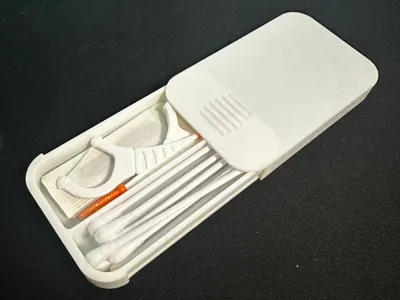 Travel cotton buds & floss picks case