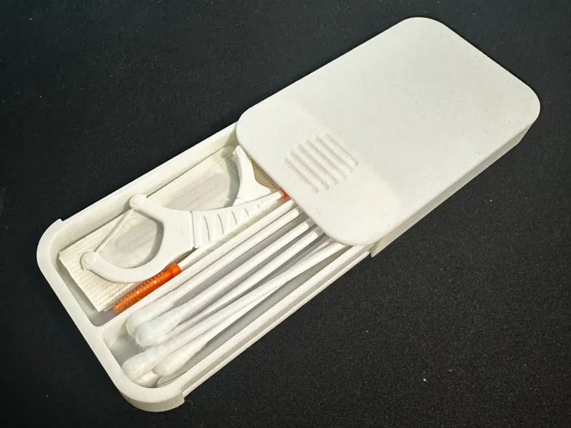 Travel cotton buds & floss picks case