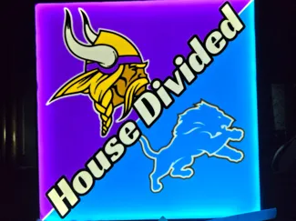 Vikings v.s. Lions House Divided LED Lightbox