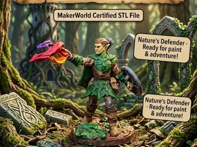 Wood Elf Cleric - TTRPG Mini
