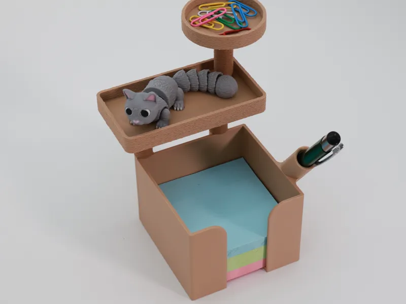Notizblock mit Stifthalter  Kratzbaum Flexi Katze