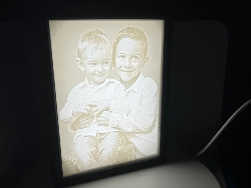 Rahmen für Lithophane + Bambu CMYK Backlight Board