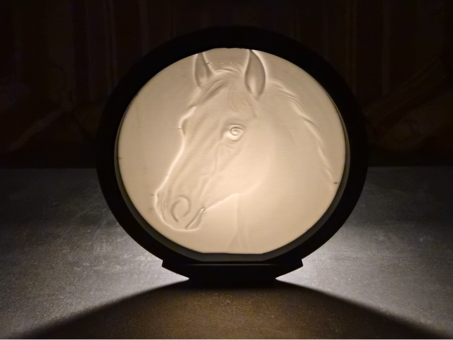 Fensterbild bzw. lithopaner Pferdekopf für KC007 