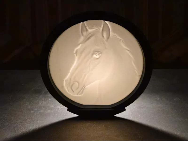 Fensterbild bzw. lithopaner Pferdekopf für KC007 