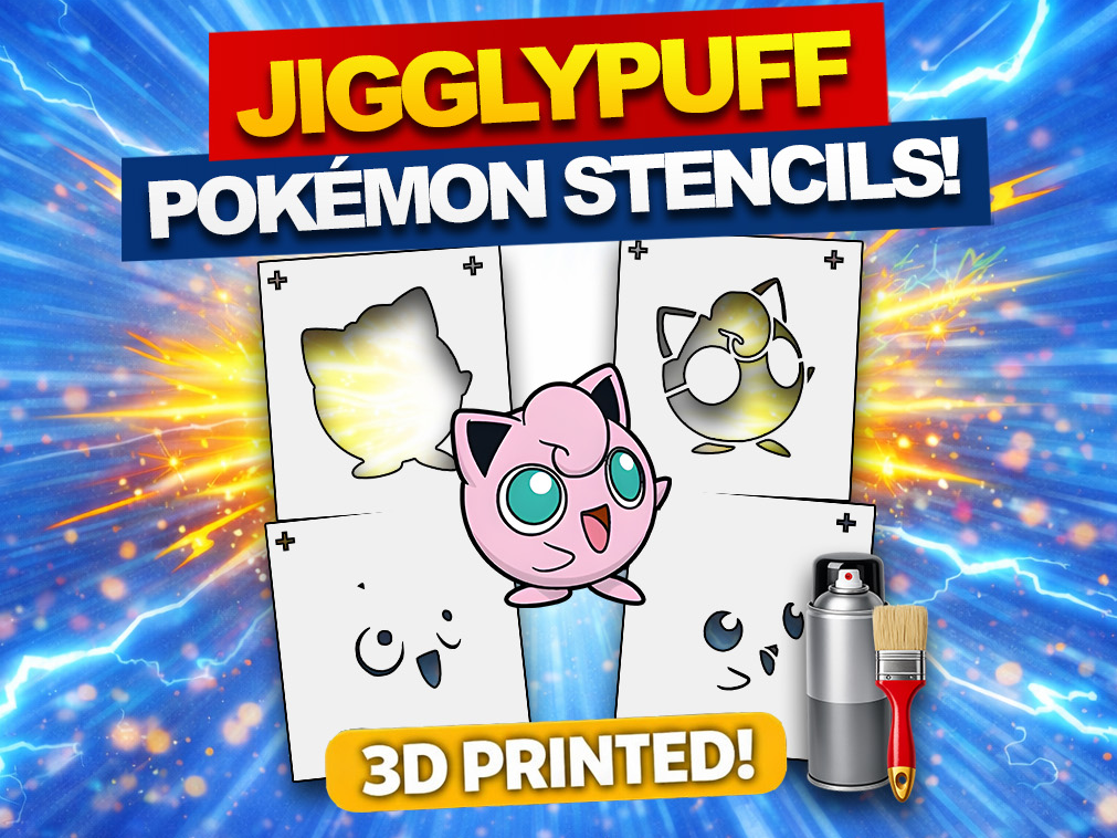 Jigglypuff 4-Layer Stencil – Pokémon Paint Art
