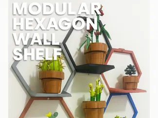 Modular Hexagon Wall Shelf