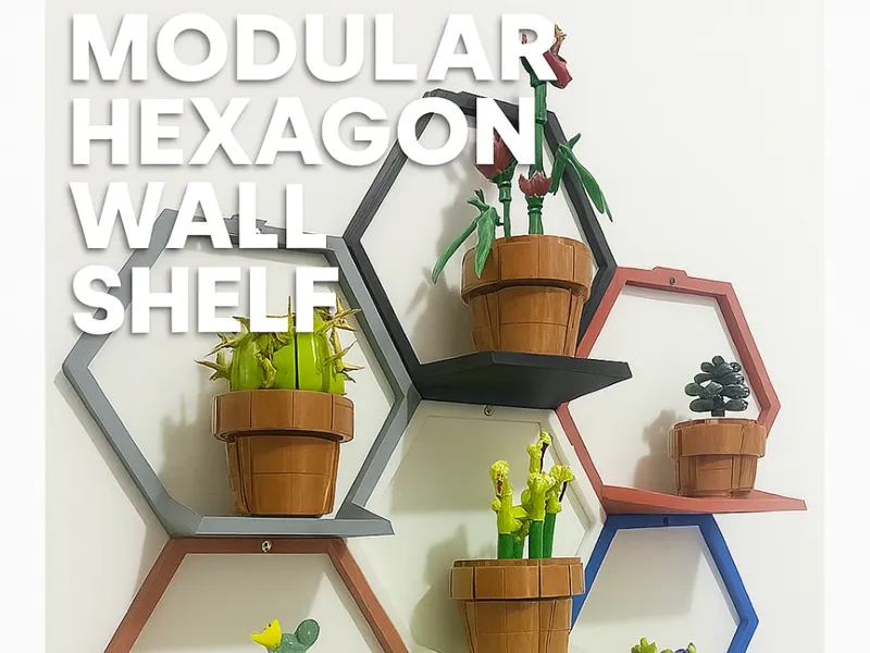 Modular Hexagon Wall Shelf