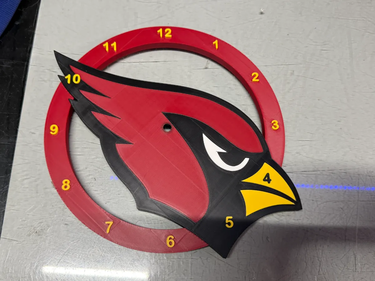 Arizona Cardinals Clock - Free 3D Print Model - MakerWorld