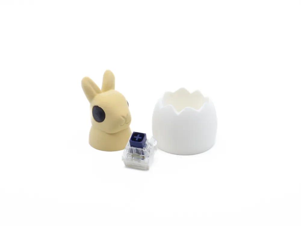 Easter Bunny Keyboard Clicker - No Supports - Free 3D Print Model ...