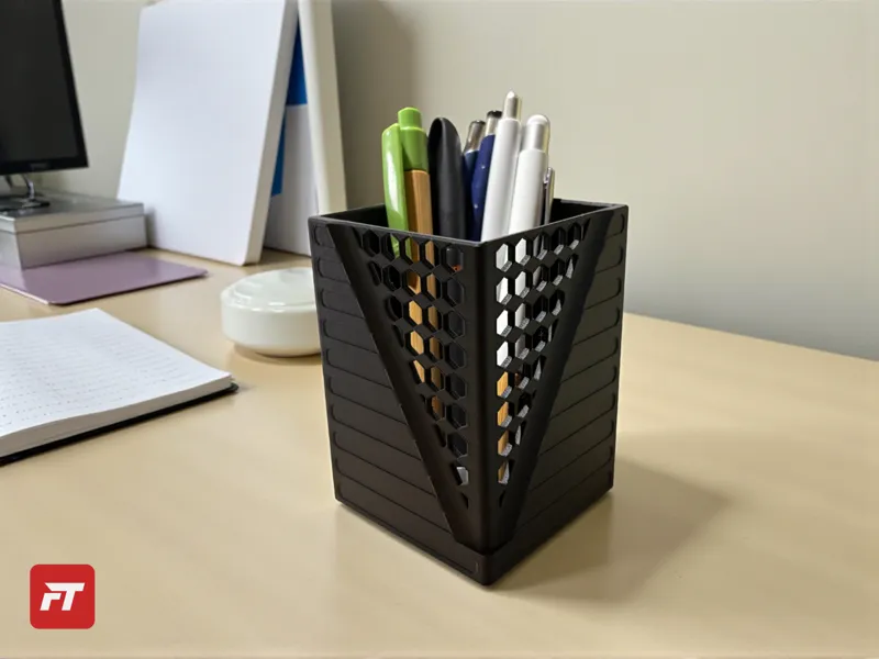 Modern Pen Holder – Hexa Design