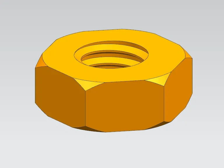 Miniatura 1 do modelo 3D M3-M12手拧蝶形螺母