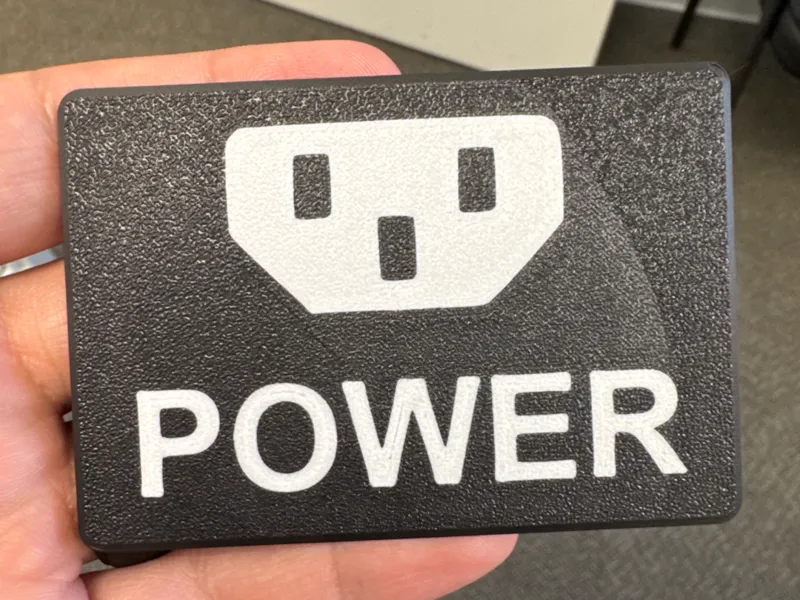Power Cable Label for Cable Cap System