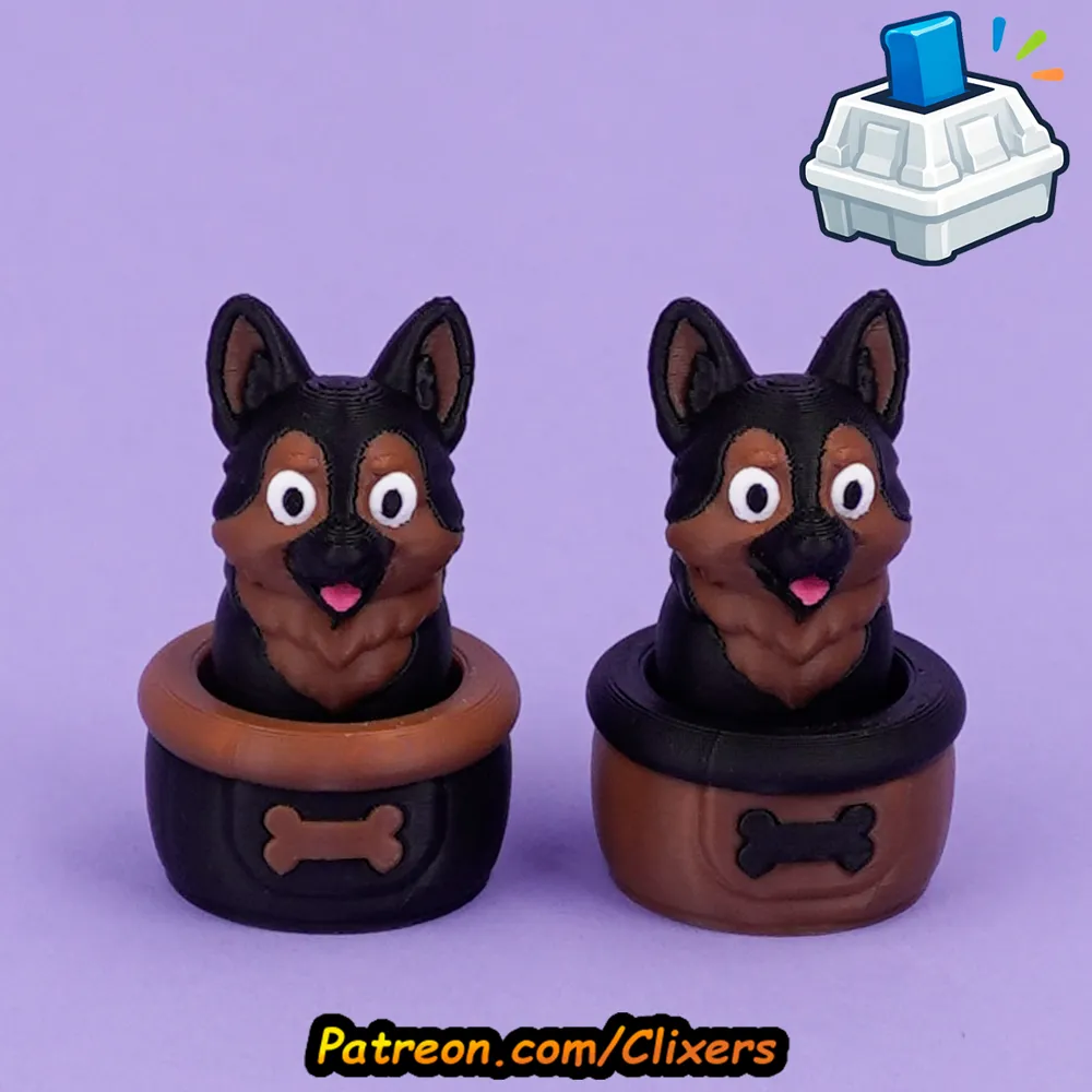 German Shepherd Dog Clicker - Free 3D Print Model - MakerWorld