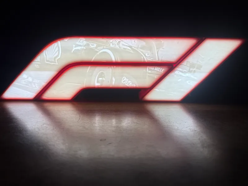 F1 Style Logo Lithophane Box (Lewis Hamilton 2025)