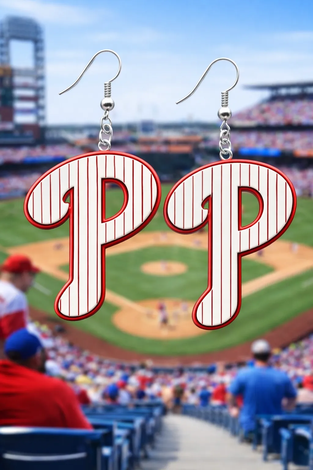 Philadelphia Phillies inspired Earrings. view 2
