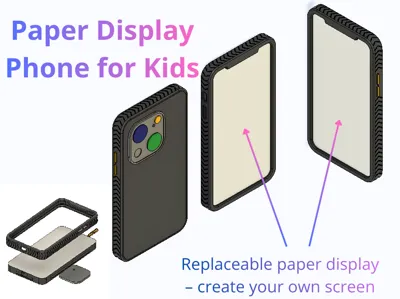 Paper Display Phone for Kids