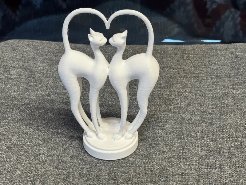 Classic Sculpture of Cats Couple