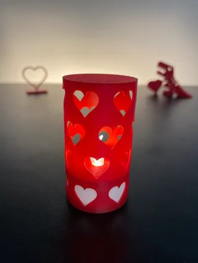 Tea Light Mini Lamp For Valentine's Day by MrPrint3d MakerWorld ...