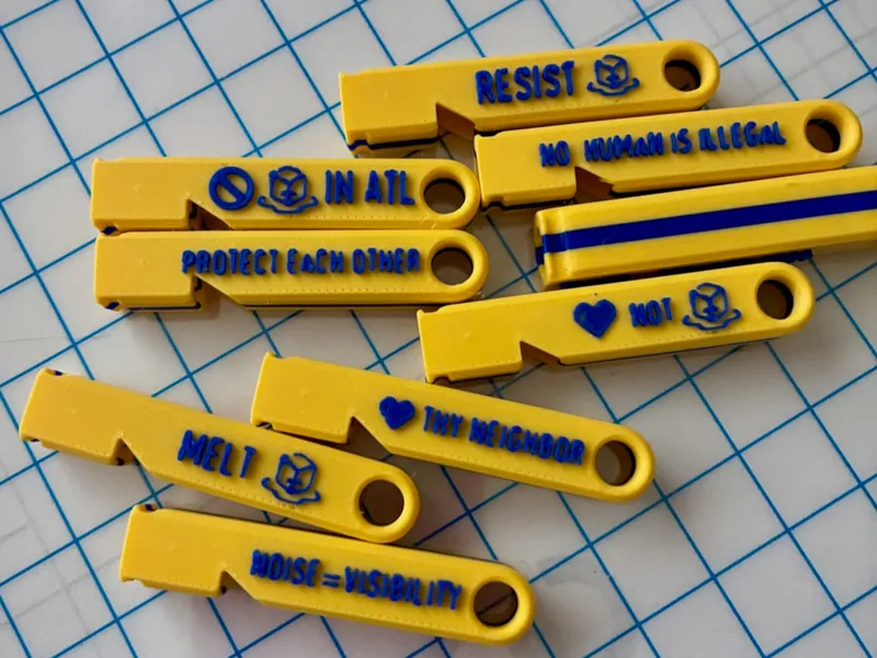 Safety whistle for icy weather