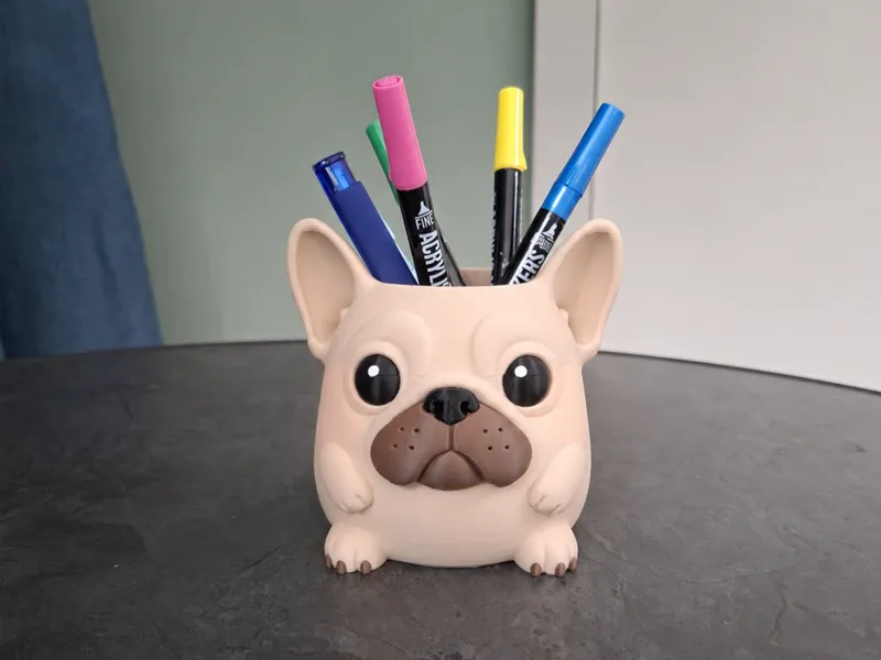 Frenchie Buddy Pen Holder