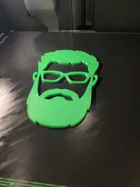 Portrait mural 2D homme barbu à lunettes — photo 2