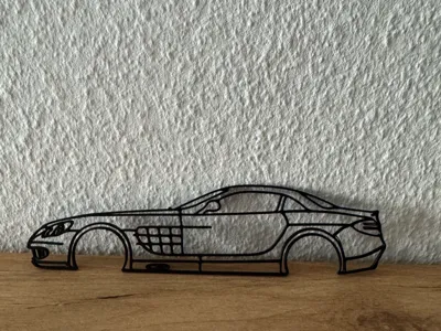 Mercedes SLR McLaren Silhouette One Line Art