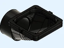 Ablufttrichter P2S External Exhaust Fan, 90°, 75mm
