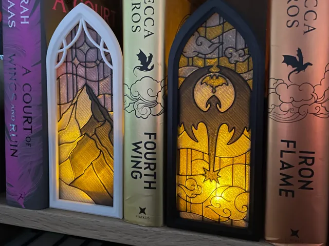 Gothic Window Book Nook + Stained Glass & Storage