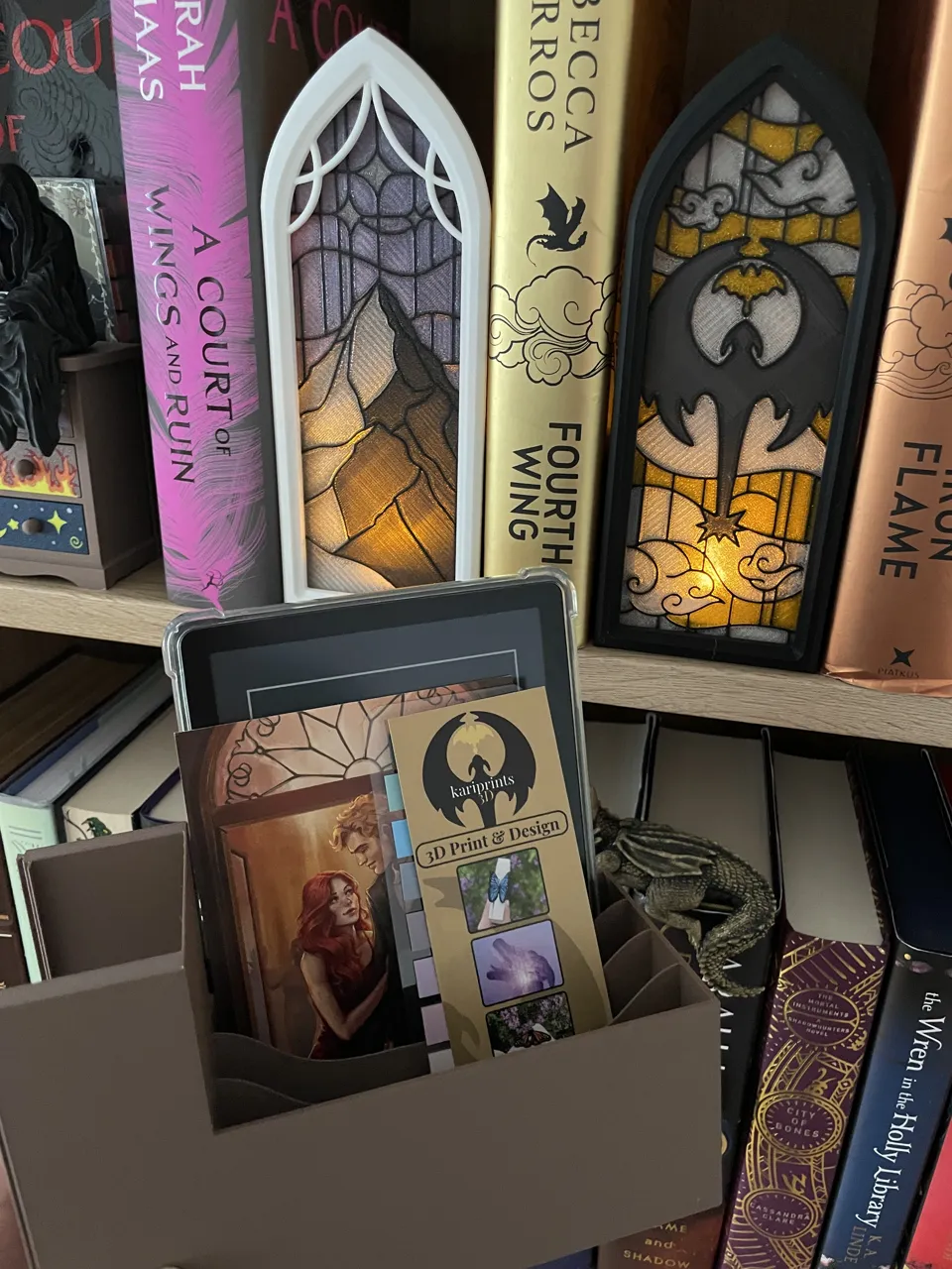 Gothic Window Book Nook + Stained Glass & Storage view 2