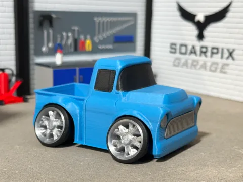 Letrero o emblema decorativo: Tooned 50's Pickup Truck — referencia de MakerWorld