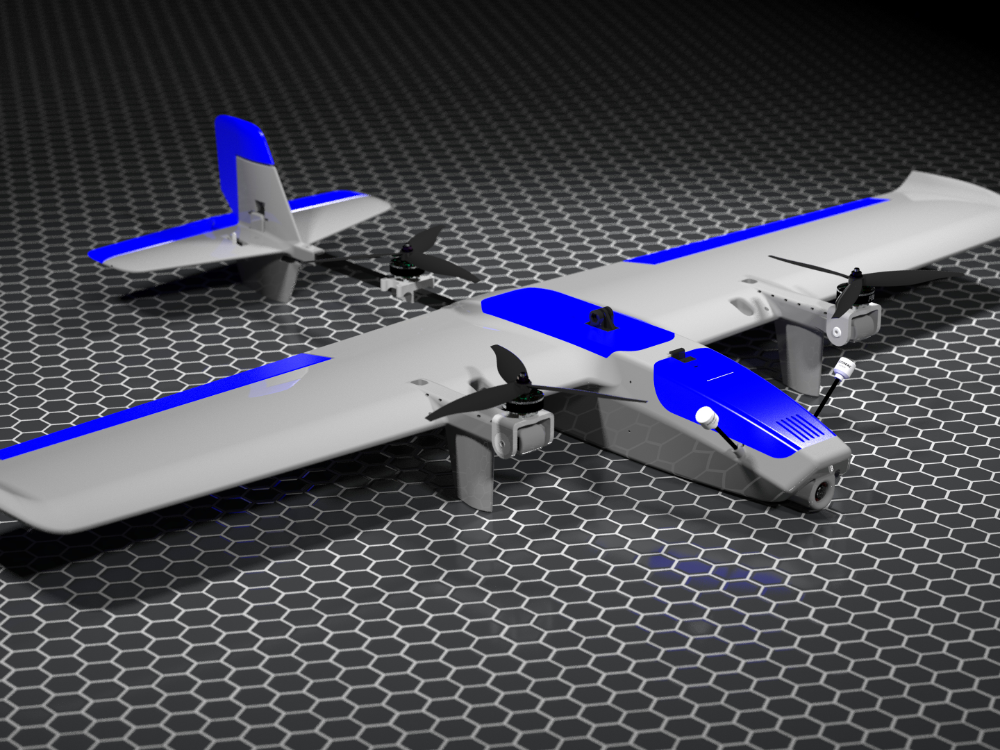 Miniatura 2 do modelo 3D T120轻骑兵 大疆动力垂起固定翼飞机
