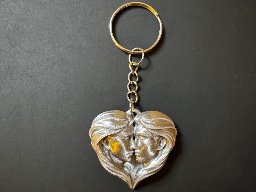 Gemini Zodiac Keychain – 3D Printable Twin Faces