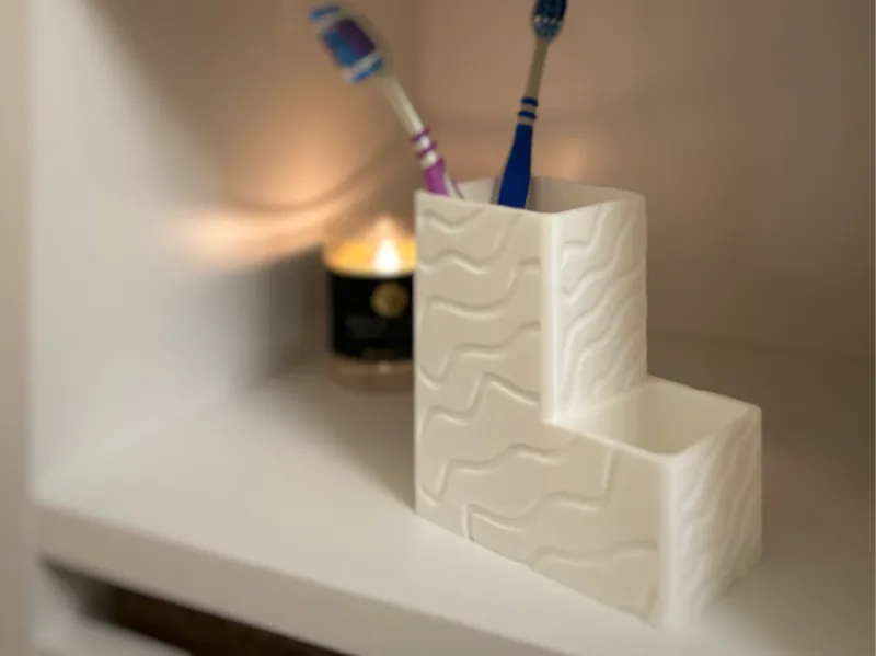 Modern toothbrush container