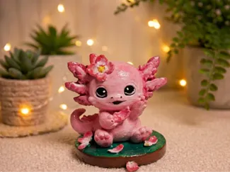 Playful Sakura Dragon – Petal Gatherer Spirit