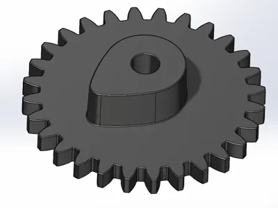 Gear with Cam Diameter 52.5 Module 1.75