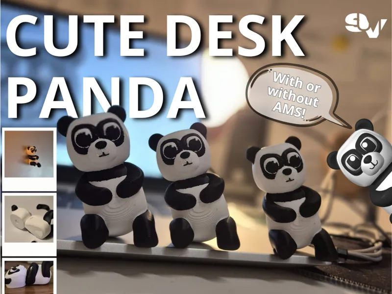 Cute Desk Magnet Panda Toy With Or Without AMS