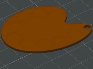 Paint Palette Keyring