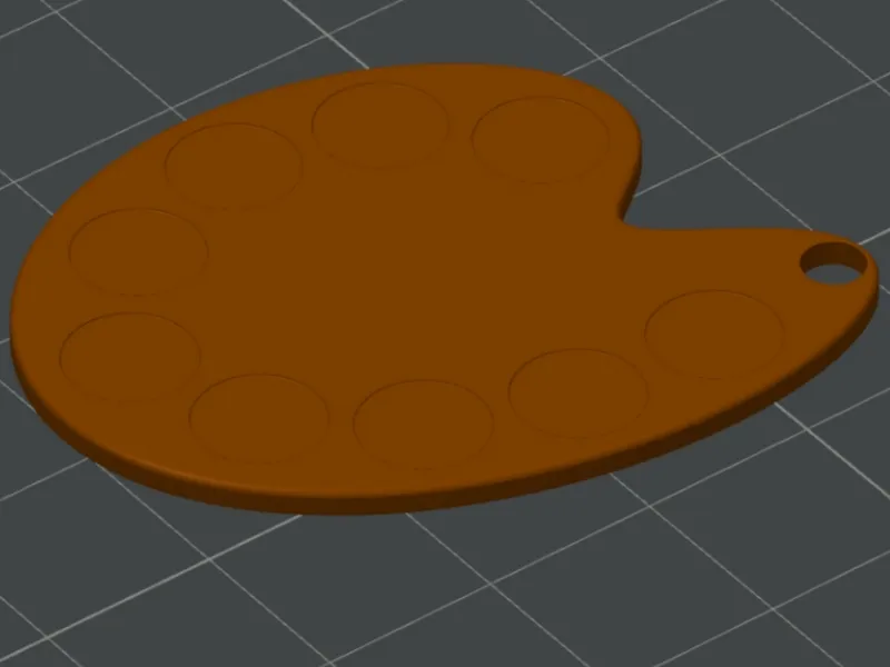 Paint Palette Keyring
